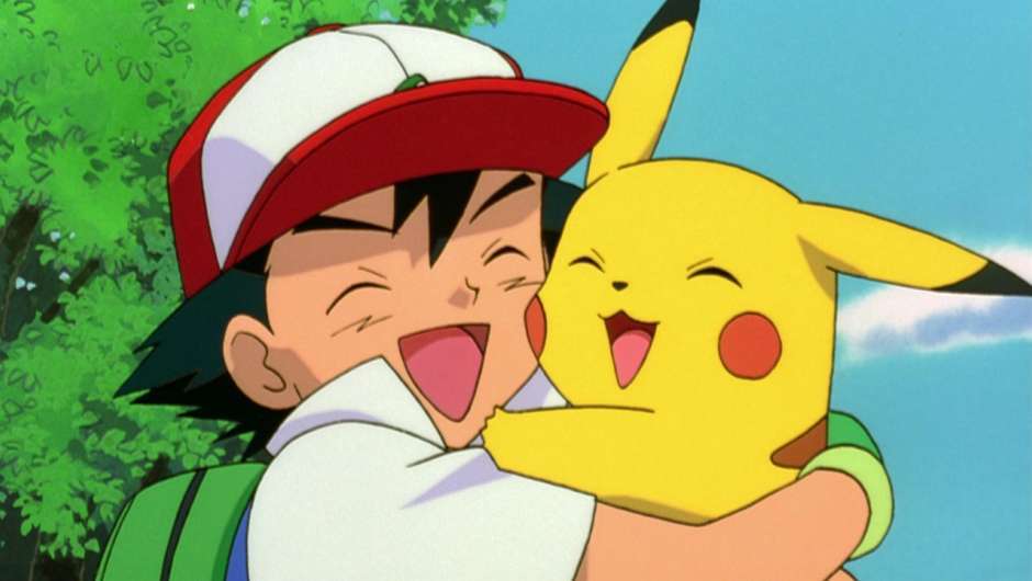 Ash und Pikachu in Staffel Eins des Anime: "Pokémon: Indigo League"