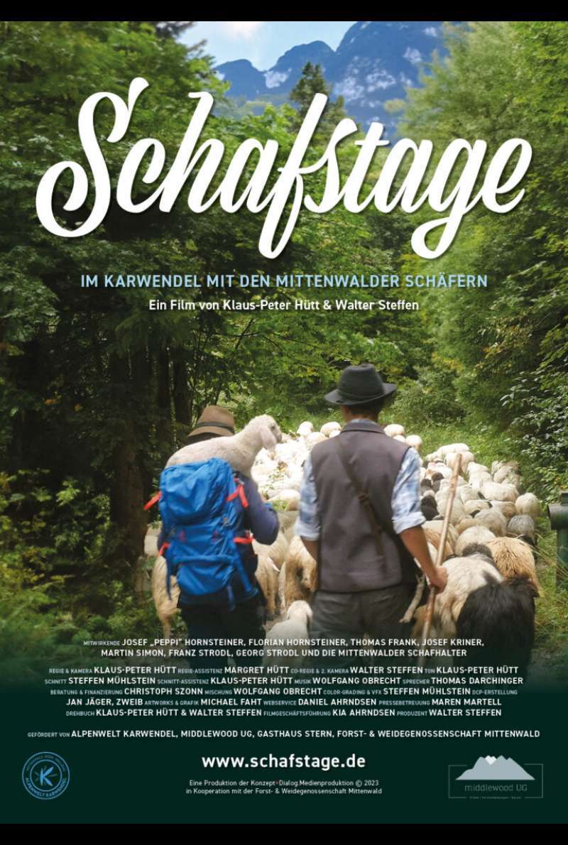Plakat zu Schafstage Im Karwendel mit den Mittenwalder Schäfern (2023) von Klaus-Peter Hütt, Walter Steffen