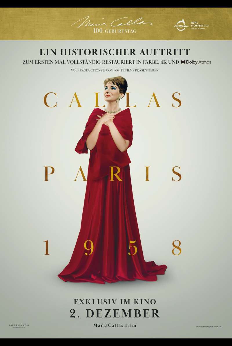 Filmplakat zu Callas - Paris, 1958 von Tom Volf