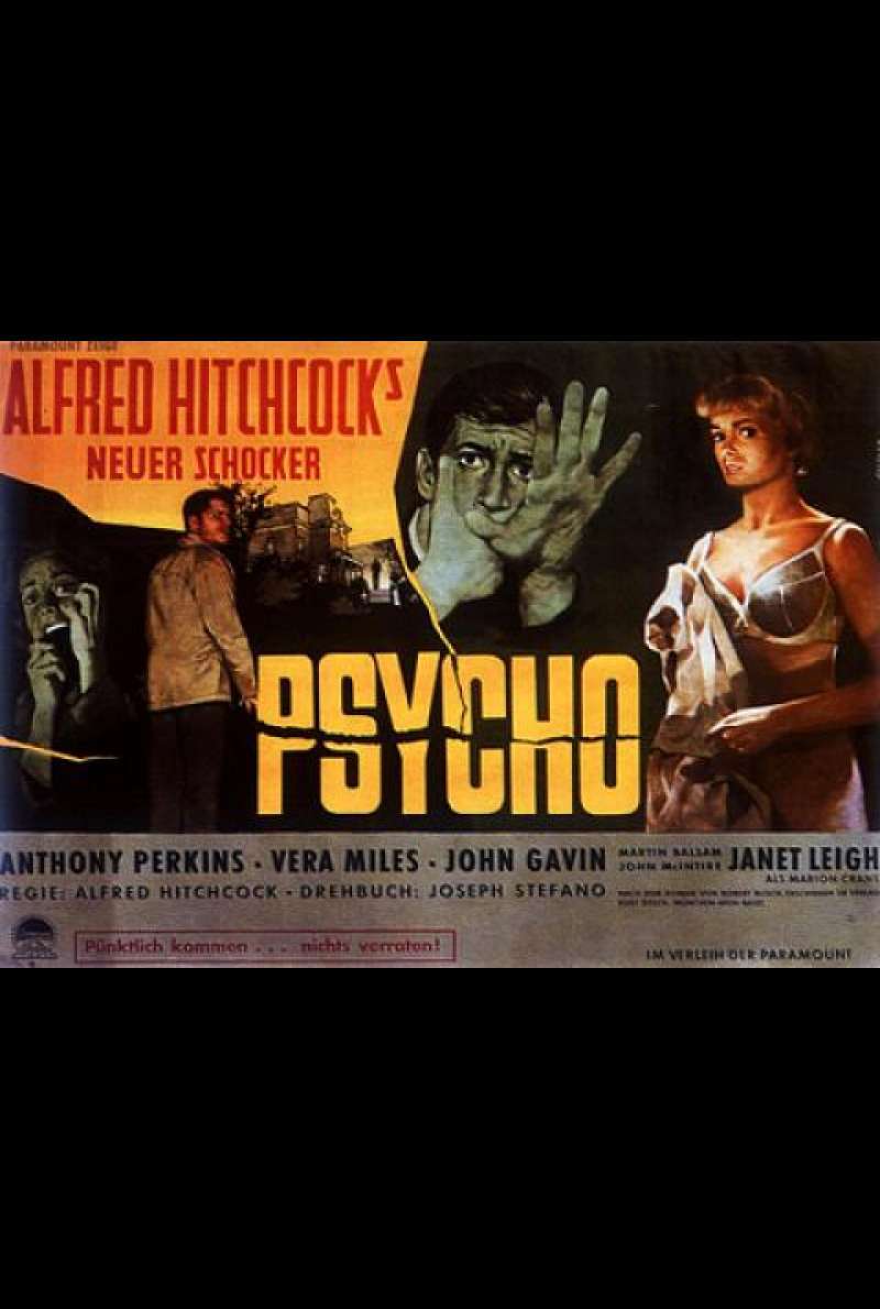 Psycho von Alfred Hitchcock - Filmplakat