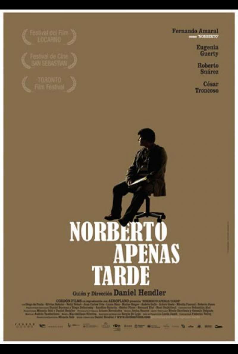 Norberto apenas tarde - Filmplakat (ARG)