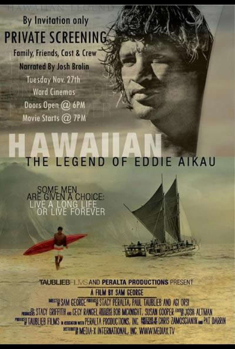 Hawaiian: The Legend of Eddie Aikau - Filmplakat (USA)