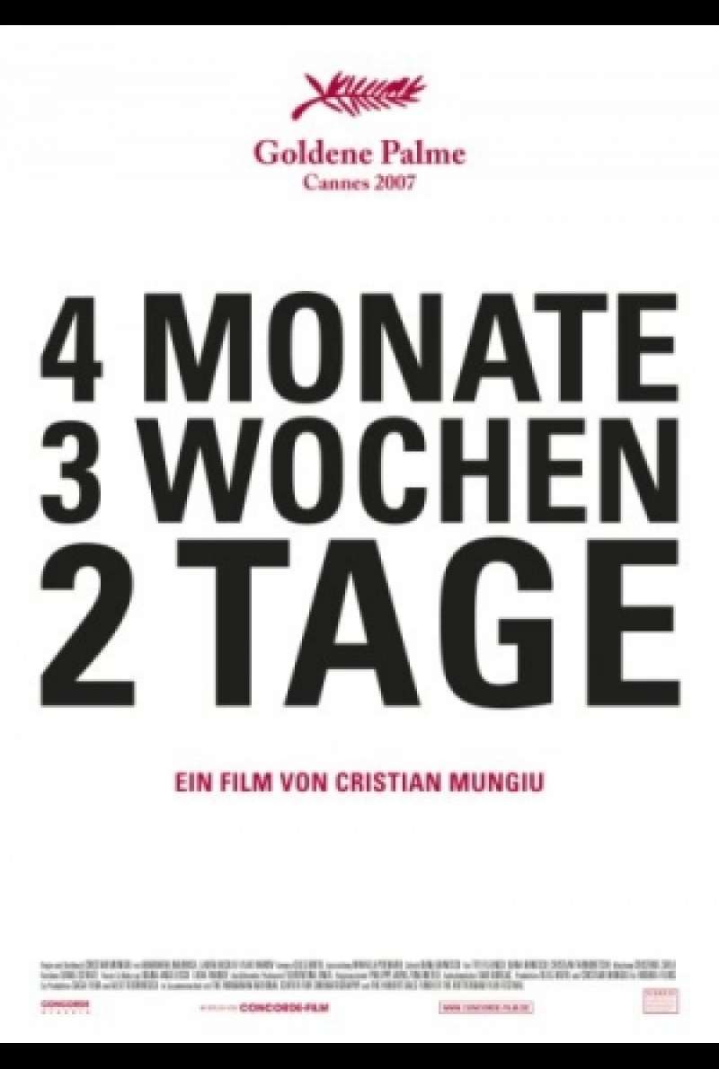 Filmplakat zu 4 Monate, 3 Woche und 2 Tage / 4 Luni, 3 Saptamini si 2 Zile von Cristian Mungiu