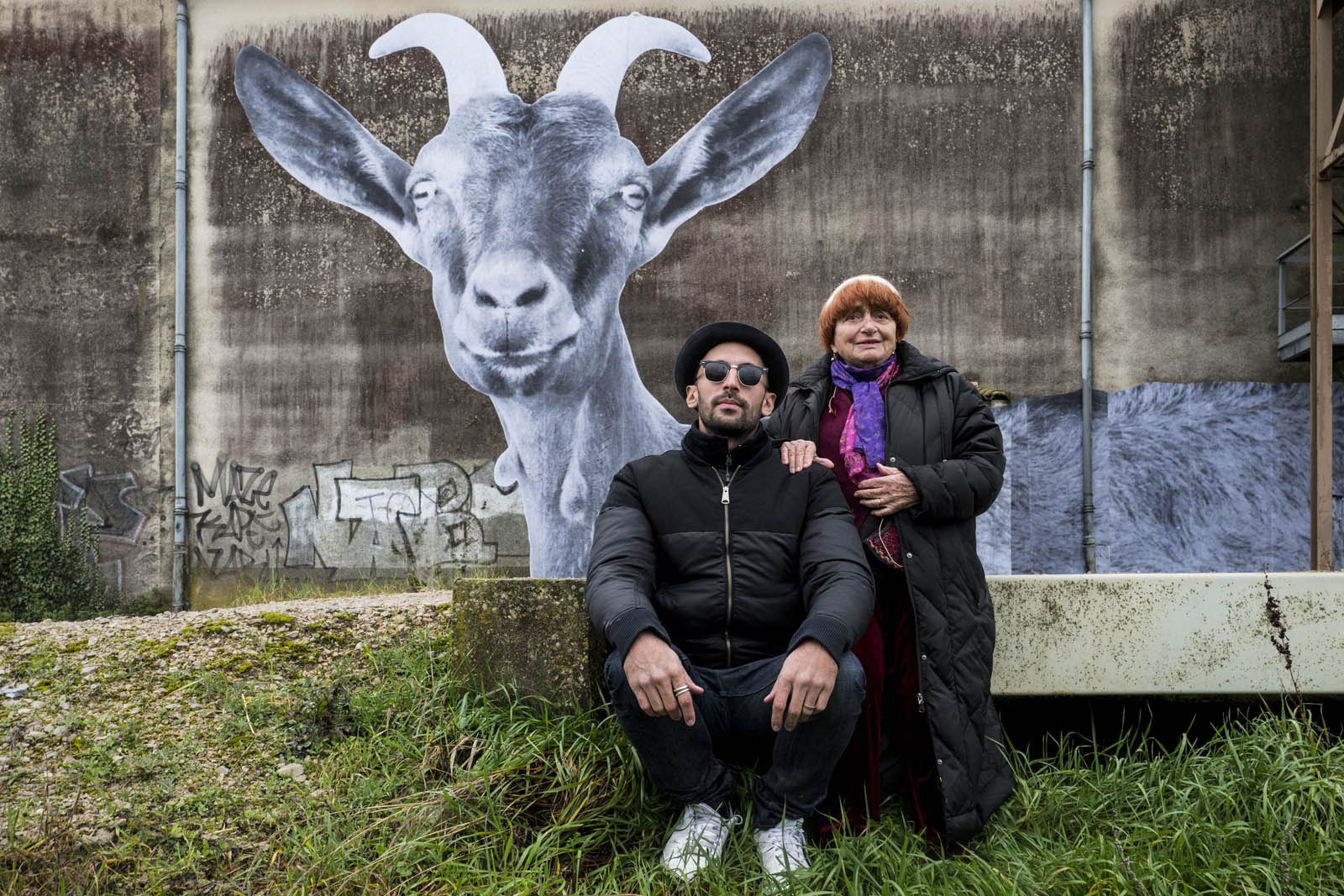 JR & Agnès Varda in "Augenblicke: Gesichter einer Reise"; Copyright: Weltkino Filmverleih