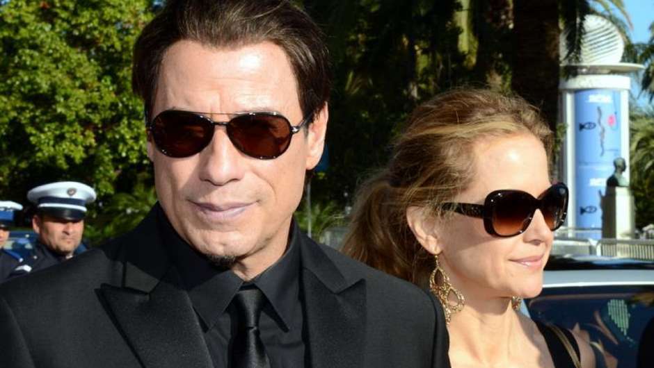 John Travolta mit Kelly Preston im Jahre 2014 in Cannes
