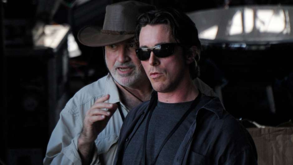 Terrence Malick und Christian Bale (2014)