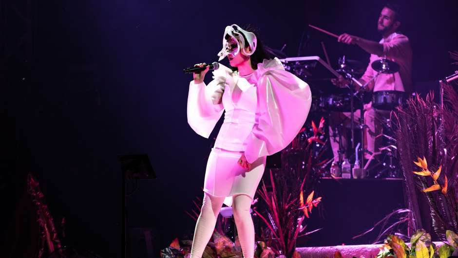 Björk während einer Show im Mai 2018