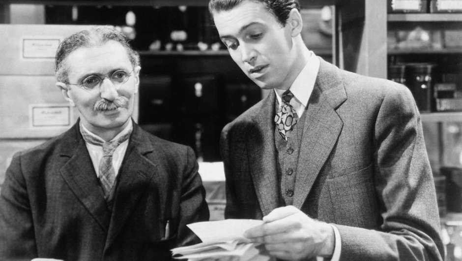 Felix Bressart neben James Stewart in "Rendezvous nach Ladenschluß" von Ernst Lubitsch