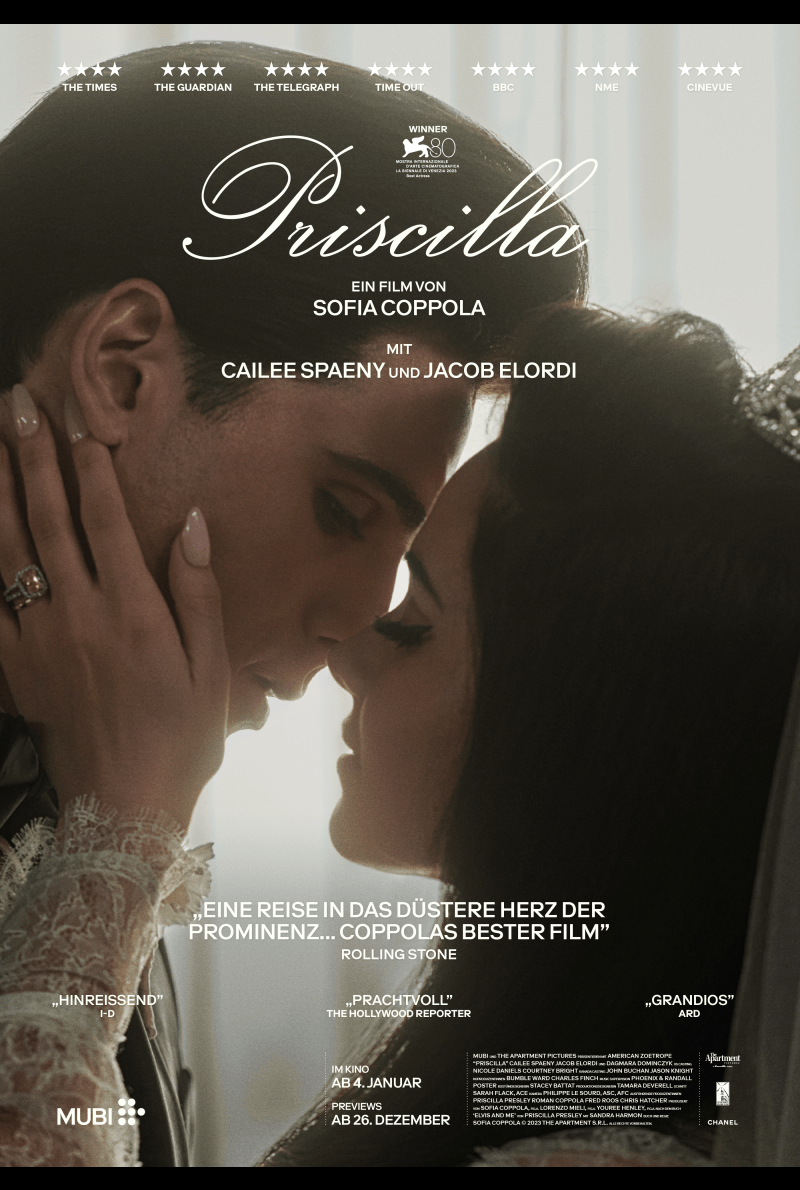 Filmplakat zu Priscilla (2023) von Sofia Coppola