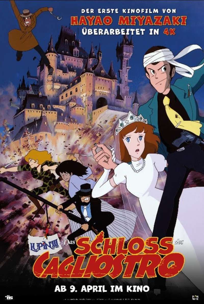 Filmplakat zu Lupin III: Das Schloss des Cagliostro (1979) von Hayao Miyazaki