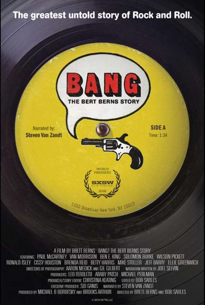 Bang! The Bert Berns Story von Brett Berns und Bob Sarles - Filmplakat