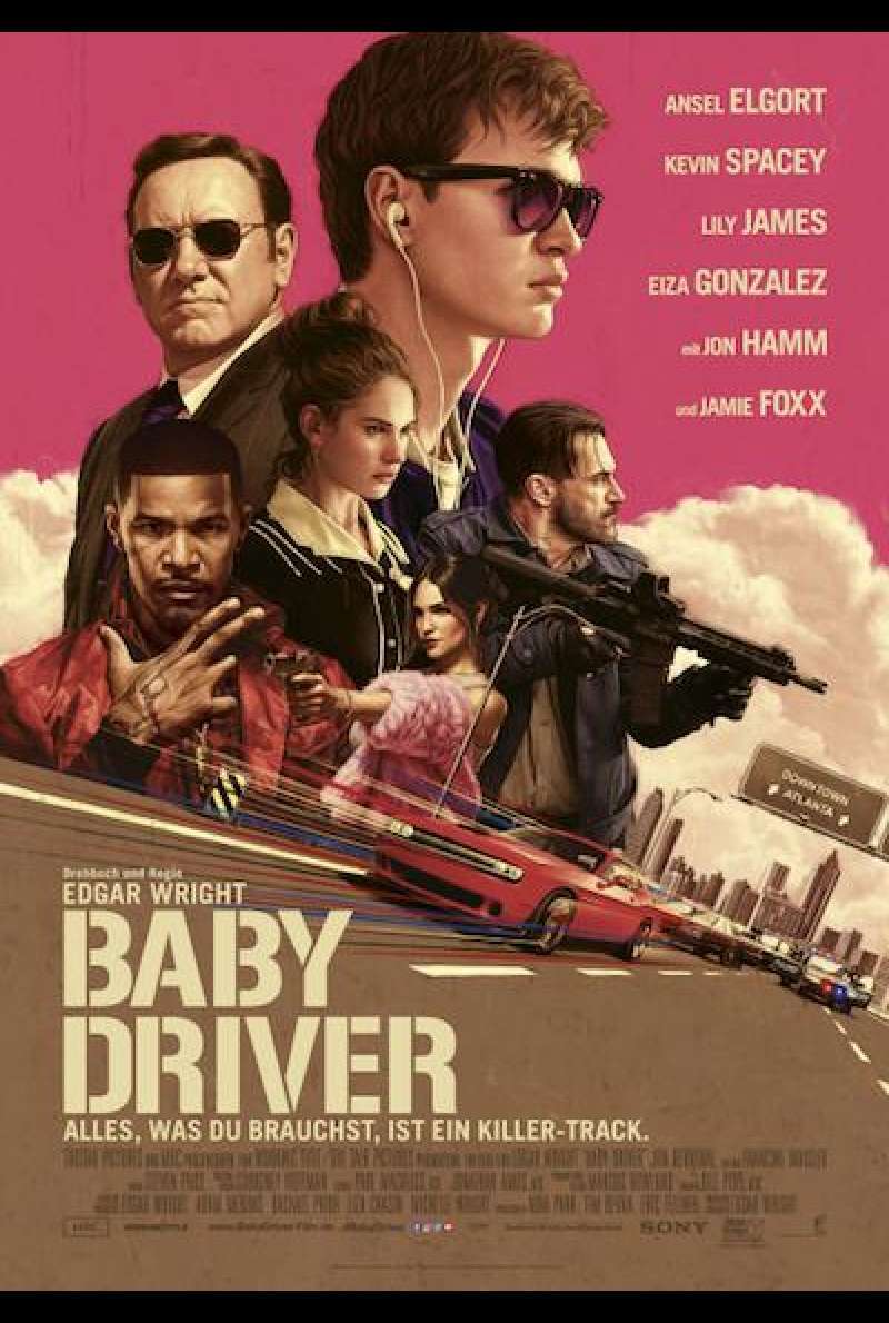 Baby Driver von Edgar Wright - Filmplakat