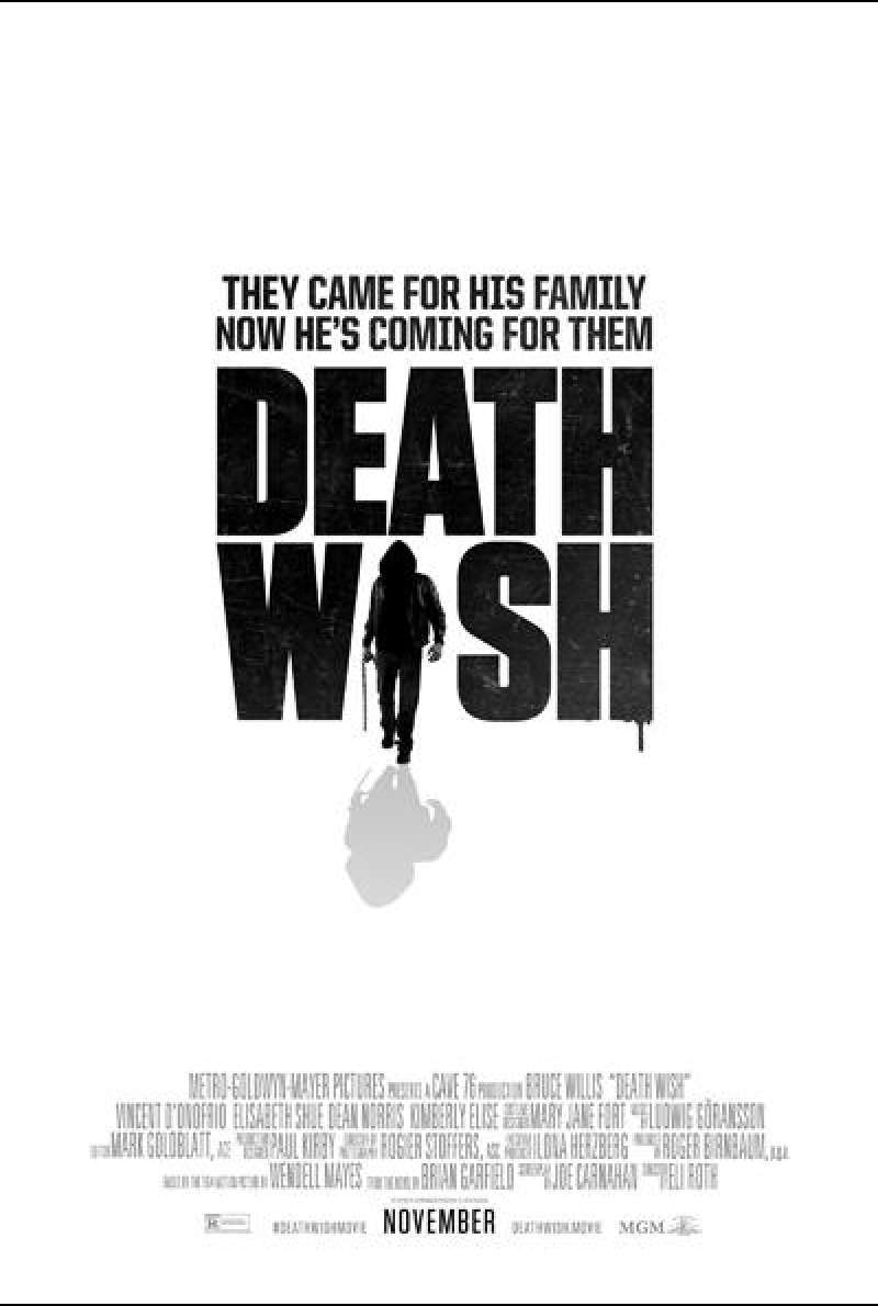 Death Wish (2017) von Eli Roth - Filmplakat
