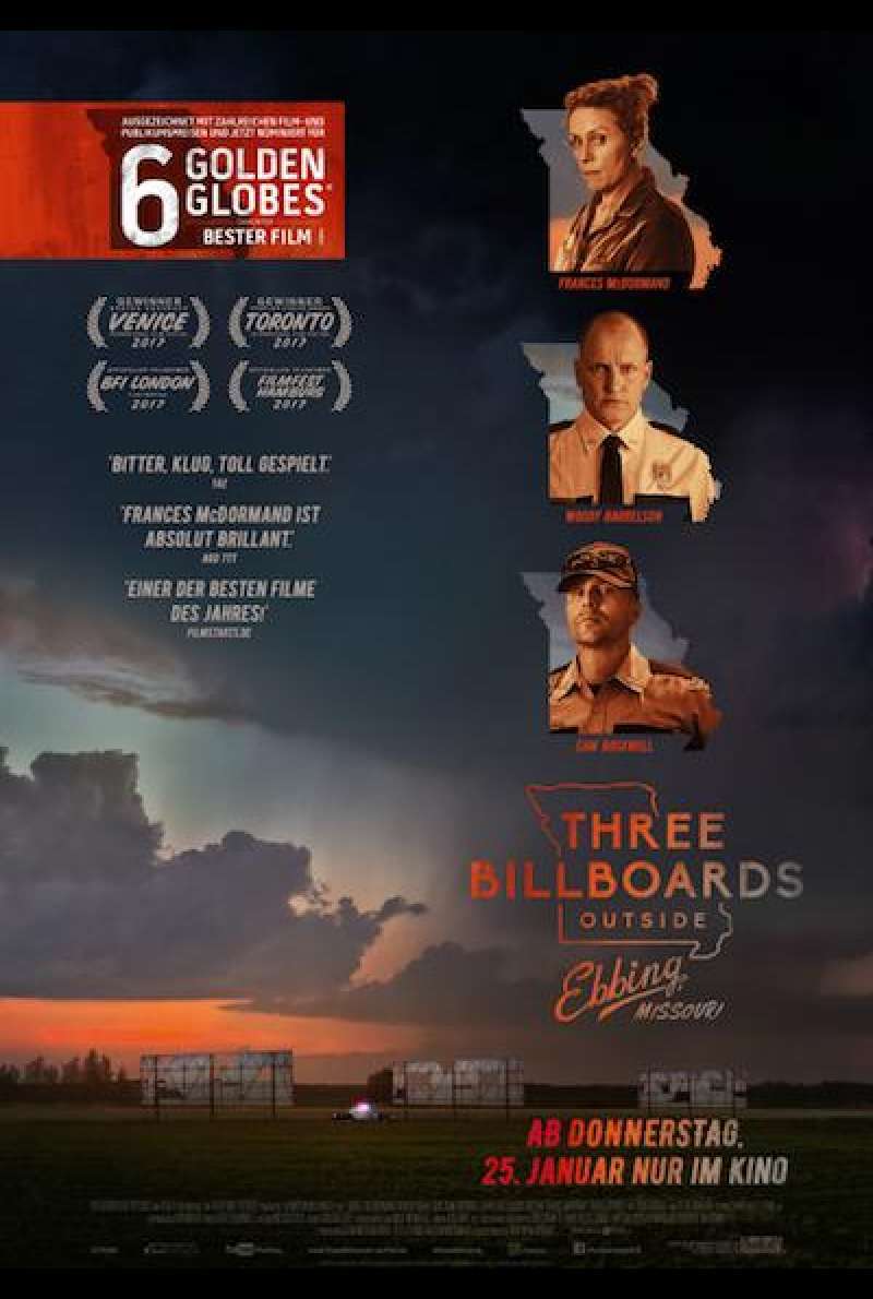 Three Billboards Outside Ebbing, Missouri - Filmplakat