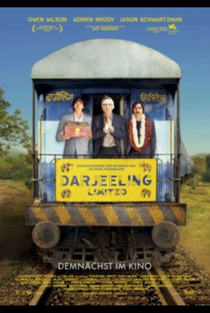 Filmplakat zu Darjeeling Limited von Wes Anderson