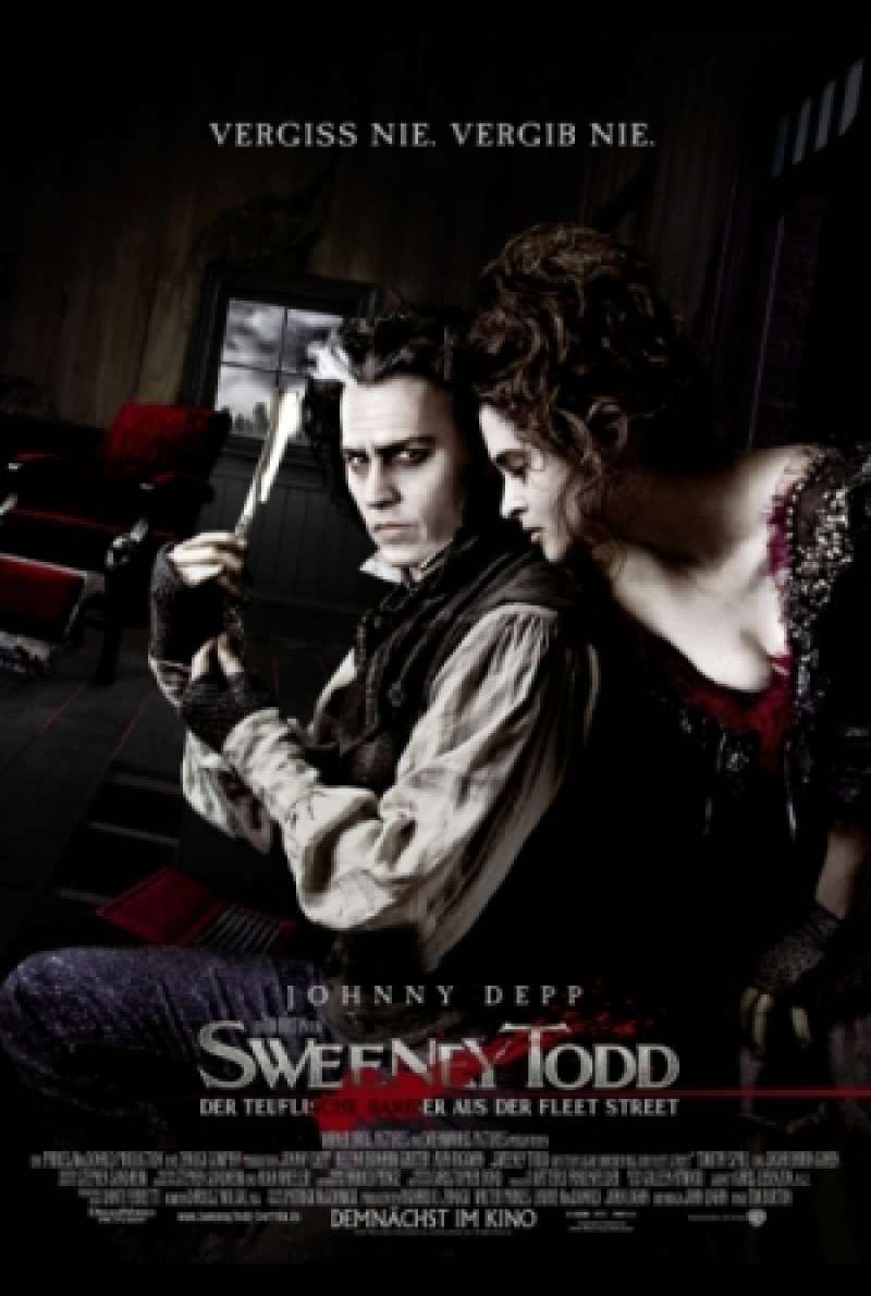 Filmplakat zu Sweeney Tood – Der teuflische Barbier aus der Fleet Street / Sweeney Todd: The Demon Barber of Fleet Street vonTim Burton