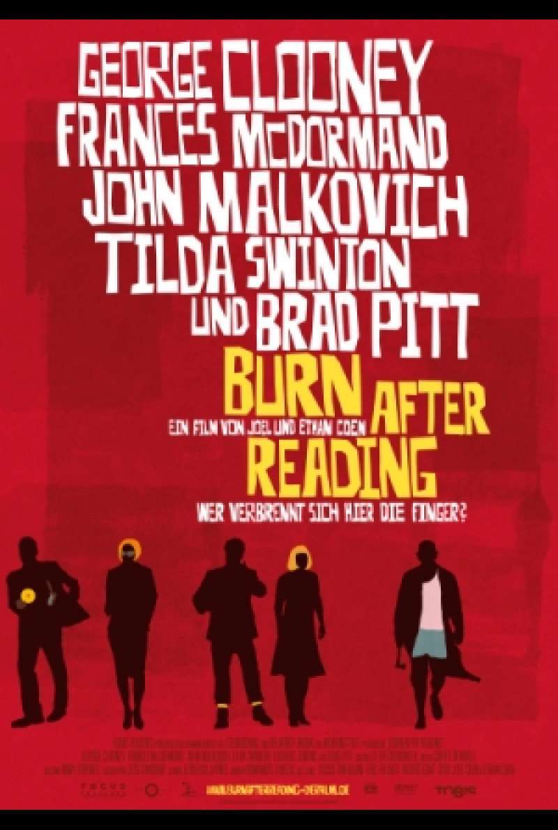 Filmplakat zu Burn after Reading – Wer verbrennt sich hier die Finger? / Burn after Reading von Joel und Ethan Coen
