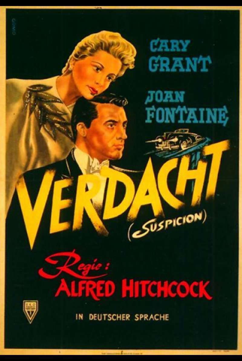 Verdacht von Alfred Hitchcock - Deutsches Filmplakat