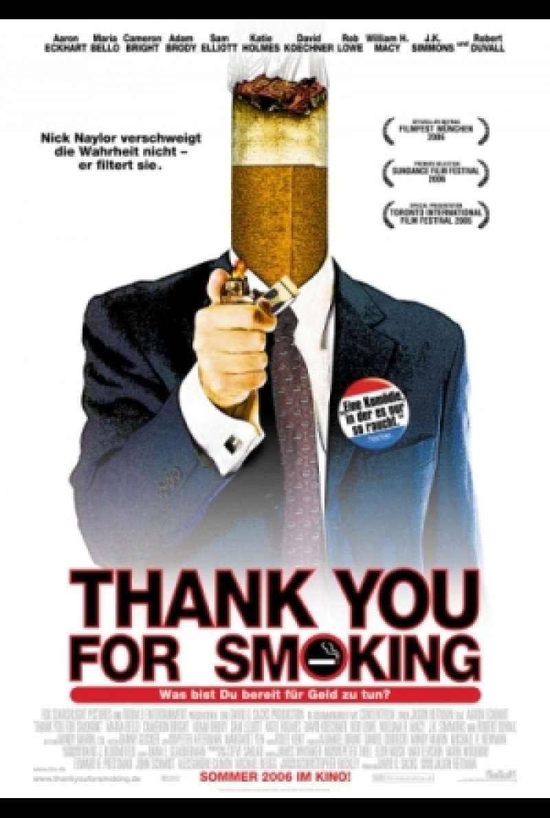 Filmplakat Thank You for Smoking von Jason Reitman
