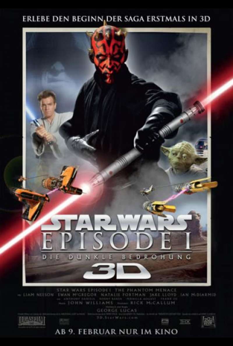 Star Wars 3D Episode 1 - Die dunkle Bedrohung - Filmplakat