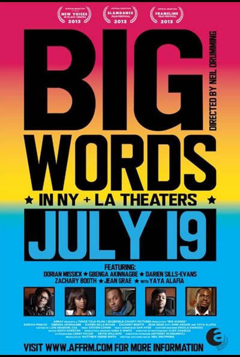Big Words - Filmplakat (USA)