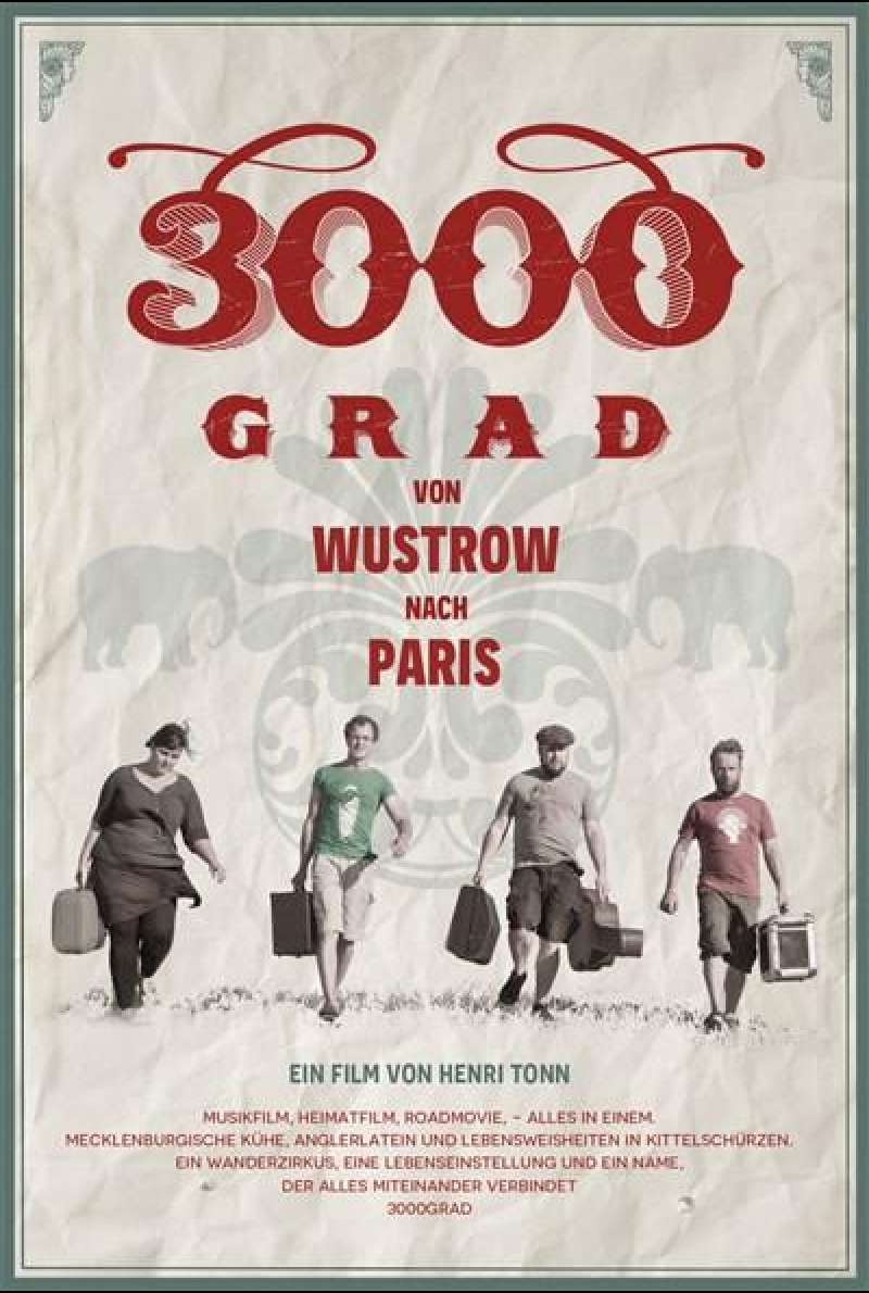 3000 Grad von Wustrow nach Paris von Henri Tonn - Filmplakat