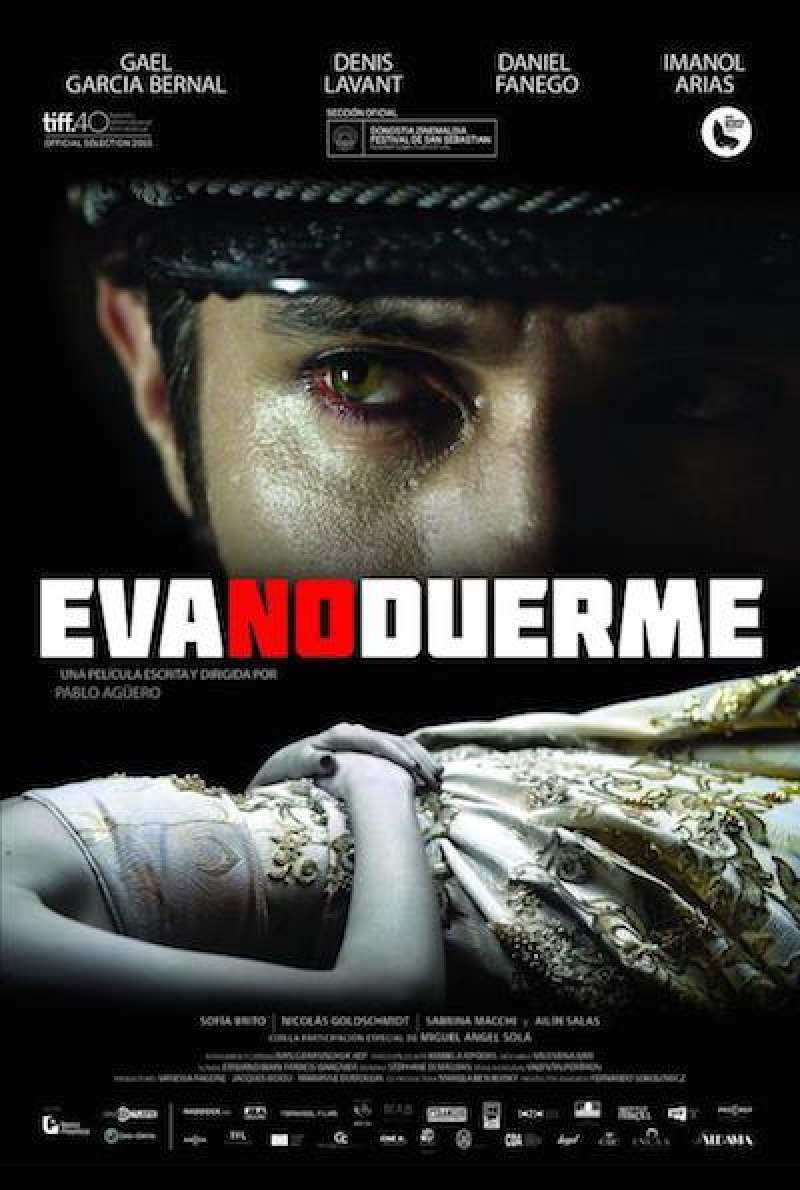 Eva no duerme von Pablo Agüero - Filmplakat (AR)