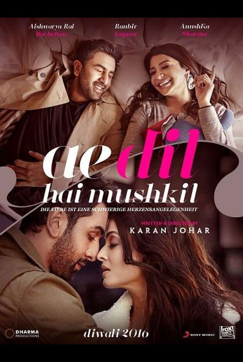 Ae Dil Hai Mushkil - Die Liebe ist eine schwierige Herzensangelegenheit - Filmplakat